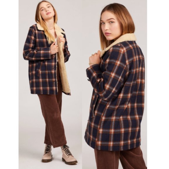 Rolla's Check Sherpa Coat - Picture 3 of 13